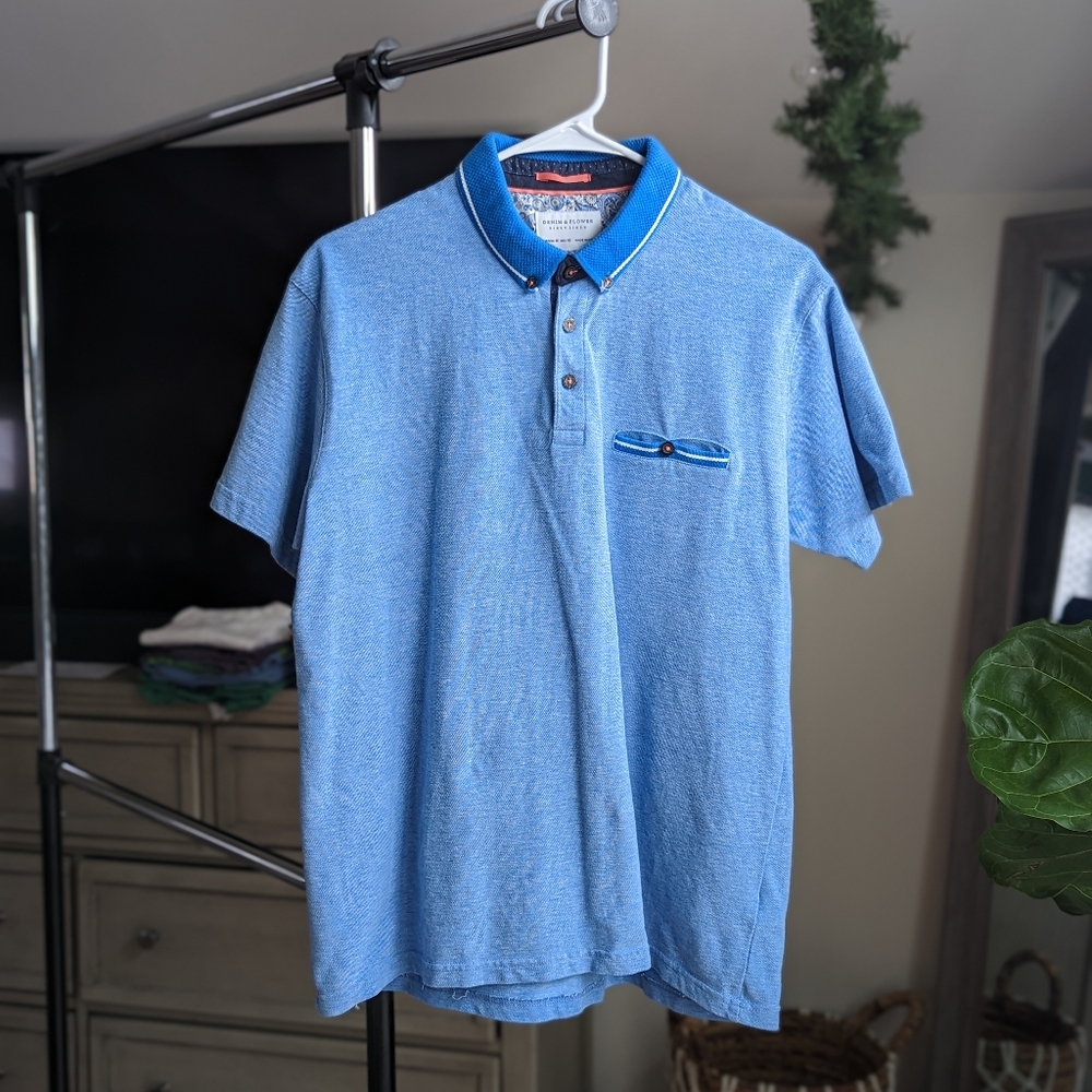 Denim & Flower Polo shirt